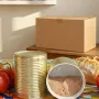 Plechovka na zavařování 99/119 "1000g" (800ml) Bílá/Zlato - KARTON 55ks
