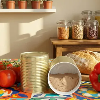 Plechovka na zavařování 99/119 "1000g" (800ml) Bílá/Zlato